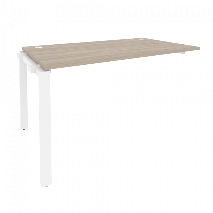 Onix Наборный элемент рабочей станции на П-образном м/к O.MP-1.NRS-3.8 Дуб Аттик/Металл Белый 1380*8