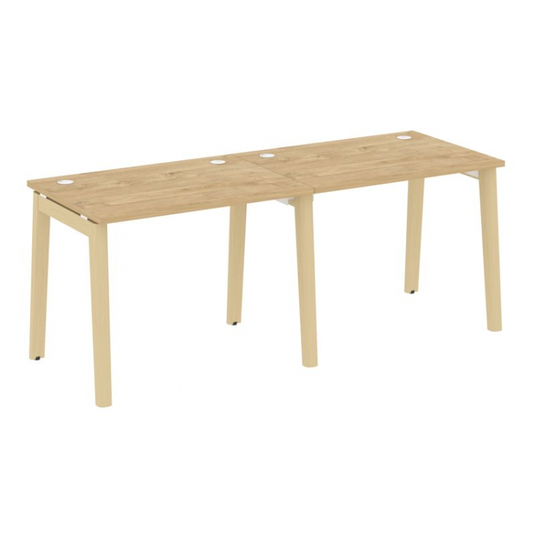 Onix Wood Рабочая станция OW.RS-2.1.7 Тиквуд Светлый/Дуб Светлый/Металл Белый 1960*720*750