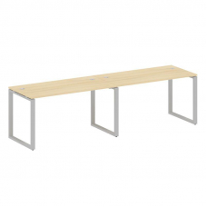 Metal System Рабочая станция на 2 места на О-образном м/к БО.СМ-2.3 Акация Лорка/Металл Серый 2800*7