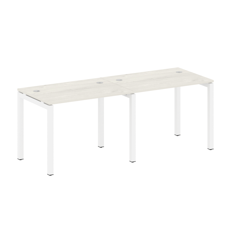 Metal System Quattro Рабочая станция на 2 места на П-образном м/к 50БП.СМ-2.1 Дуб Наварра/Металл Бел