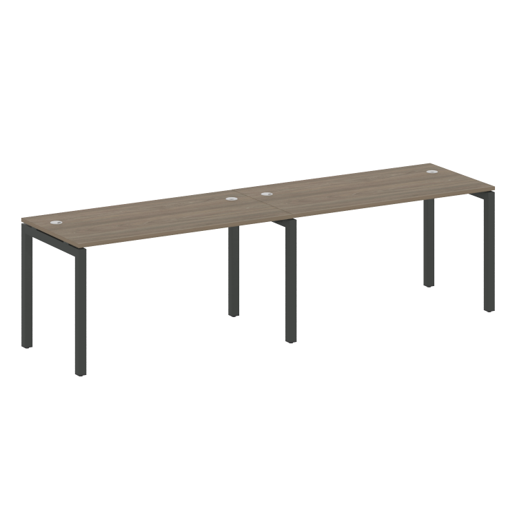 Metal System Quattro Рабочая станция на 2 места на П-образном м/к 50БП.СМ-2.3 Вяз Благородный/Металл