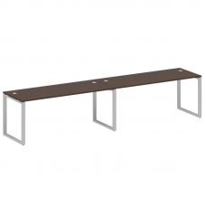 Metal System Рабочая станция на 2 места на О-образном м/к БО.СМ-2.5 Венге Цаво/Металл Серый 3600*720