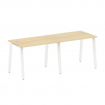 Metal System Рабочая станция на 2 места на А-образном м/к БА.СМ-2.1 Акация Лорка/Металл Белый 2000*7
