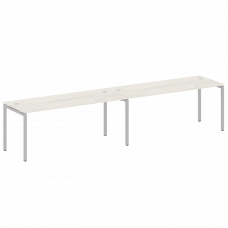 Metal System Quattro Рабочая станция на 2 места на П-образном м/к 40БП.СМ-2.5 Дуб Наварра/Металл Сер