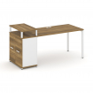 Concept Стол рабочий с опорным распаш. шкафом с верх. горизонтом CN.SP-223 W Сандал Янтарный/Белый