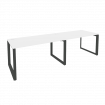 Onix Рабочая станция на О-образном м/к O.MO-RS-2.3.8 Белый Бриллиант/Металл Антрацит 2760*800*750