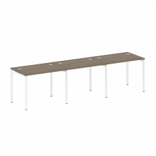 Metal System Quattro Рабочая станция на 3 места на П-образном м/к 40БП.СМ-3.1 Вяз Благородный/Металл