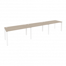 Onix Рабочая станция на П-образном м/к O.MP-RS-3.3.7 Дуб Аттик/Металл Белый 4140*720*750