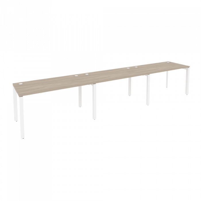 Onix Рабочая станция на П-образном м/к O.MP-RS-3.3.7 Дуб Аттик/Металл Белый 4140*720*750