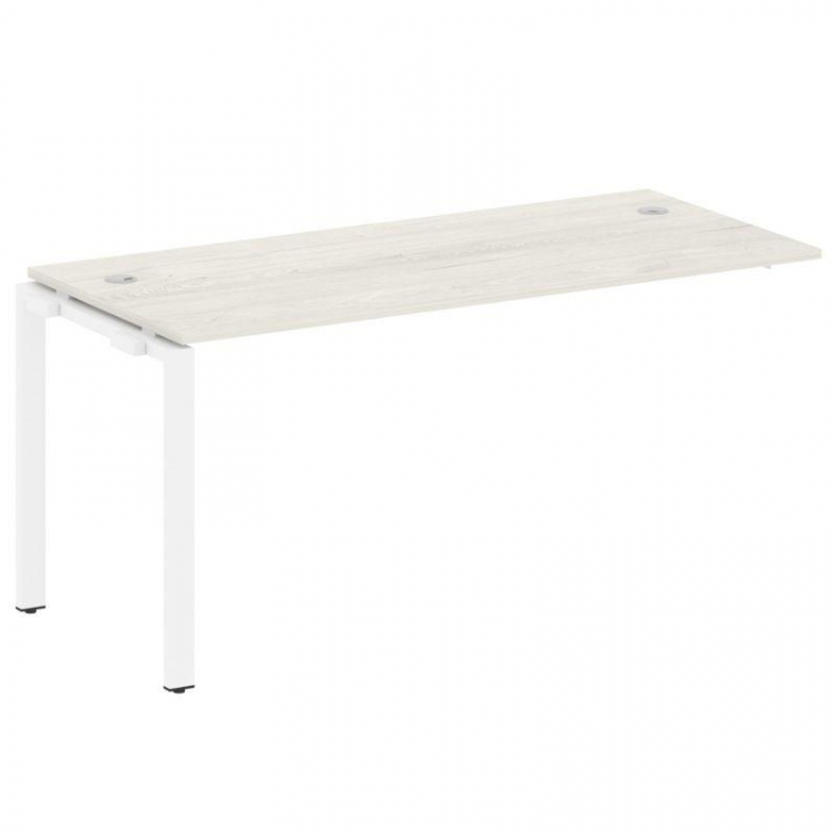 Metal System Проходной элемент рабочей станции на П-образном м/к БП.ПРС-СП-1.4 Дуб Наварра/Металл Бе