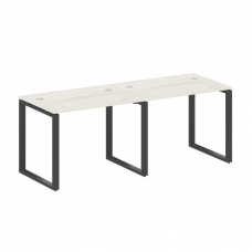 Metal System Рабочая станция на 2 места на О-образном м/к БО.СМ-2.1 Дуб Наварра/Металл Антрацит 2000