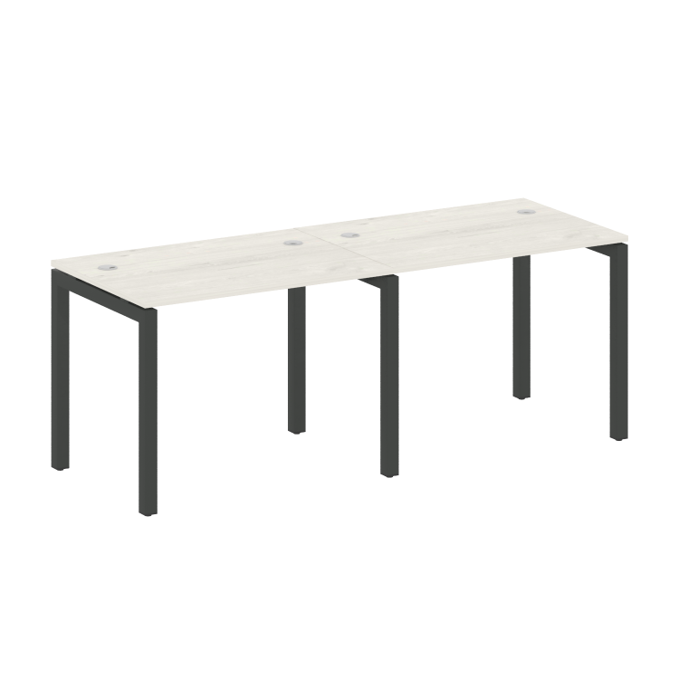 Metal System Quattro Рабочая станция на 2 места на П-образном м/к 50БП.СМ-2.1 Дуб Наварра/Металл Ант