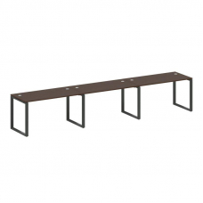 Metal System Рабочая станция на 3 места на О-образном м/к БО.СМ-3.3 Венге Цаво/Металл Антрацит 4200*