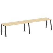 Metal System Рабочая станция на 2 места на А-образном м/к БА.СМ-2.5 Акация Лорка/Металл Антрацит 360