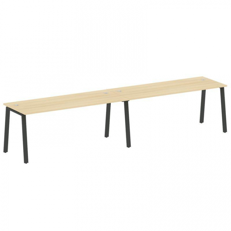 Metal System Рабочая станция на 2 места на А-образном м/к БА.СМ-2.5 Акация Лорка/Металл Антрацит 360