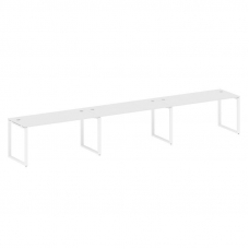 Metal System Рабочая станция на 3 места на О-образном м/к БО.СМ-3.4 Белый/Металл Белый 4800*720*750