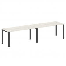 Metal System Рабочая станция на 2 места на П-образном м/к БП.СМ-2.4 Дуб Наварра/Металл Антрацит 3200