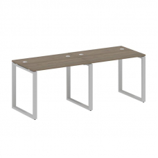Metal System Рабочая станция на 2 места на О-образном м/к БО.СМ-2.1 Вяз Благородный/Металл Серый 200