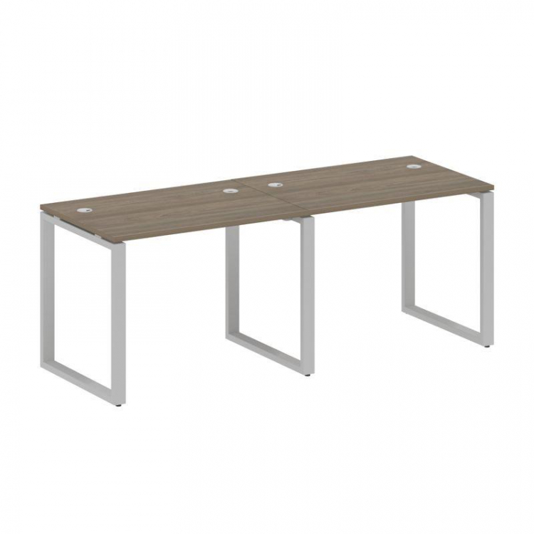 Metal System Рабочая станция на 2 места на О-образном м/к БО.СМ-2.1 Вяз Благородный/Металл Серый 200