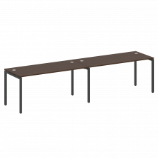 Metal System Quattro Рабочая станция на 2 места на П-образном м/к 40БП.СМ-2.4 Венге Цаво/Металл Антр