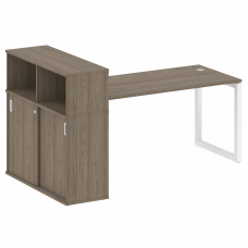 Metal System Quattro Стол письменный с шкафом-купе на О-образном м/к 50БО.РС-СШК-3.4 Т Вяз Благородн