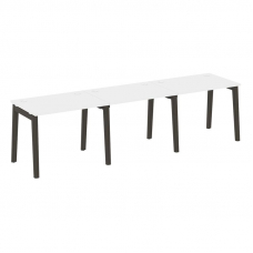 Onix Wood Рабочая станция OW.RS-3.1.7 Белый Бриллиант/Дуб Темный/Металл Антрацит 2940*720*750