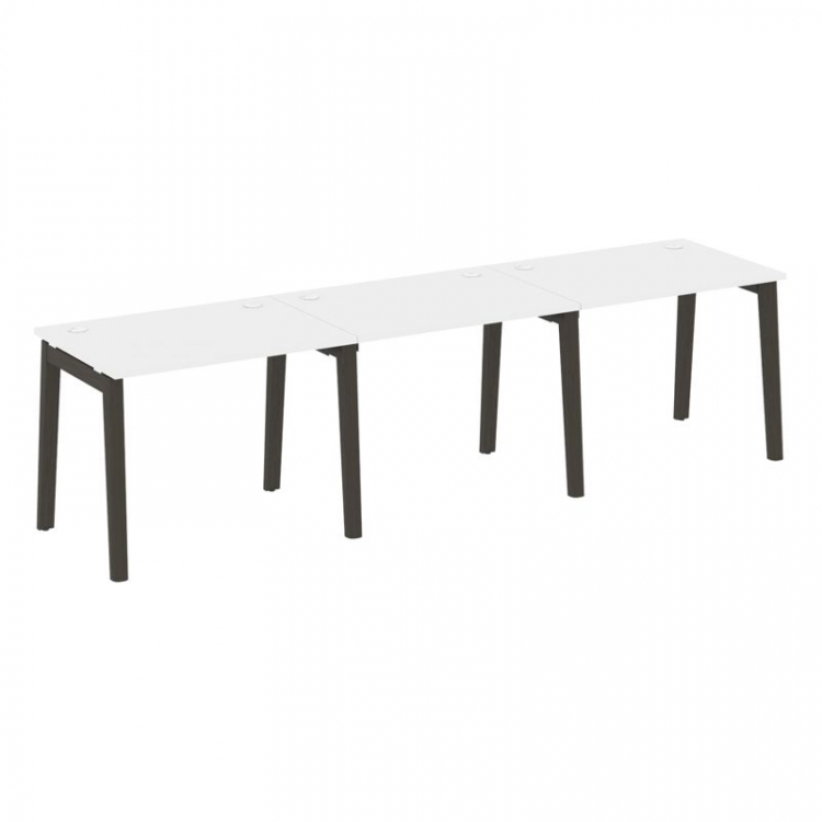 Onix Wood Рабочая станция OW.RS-3.1.7 Белый Бриллиант/Дуб Темный/Металл Антрацит 2940*720*750