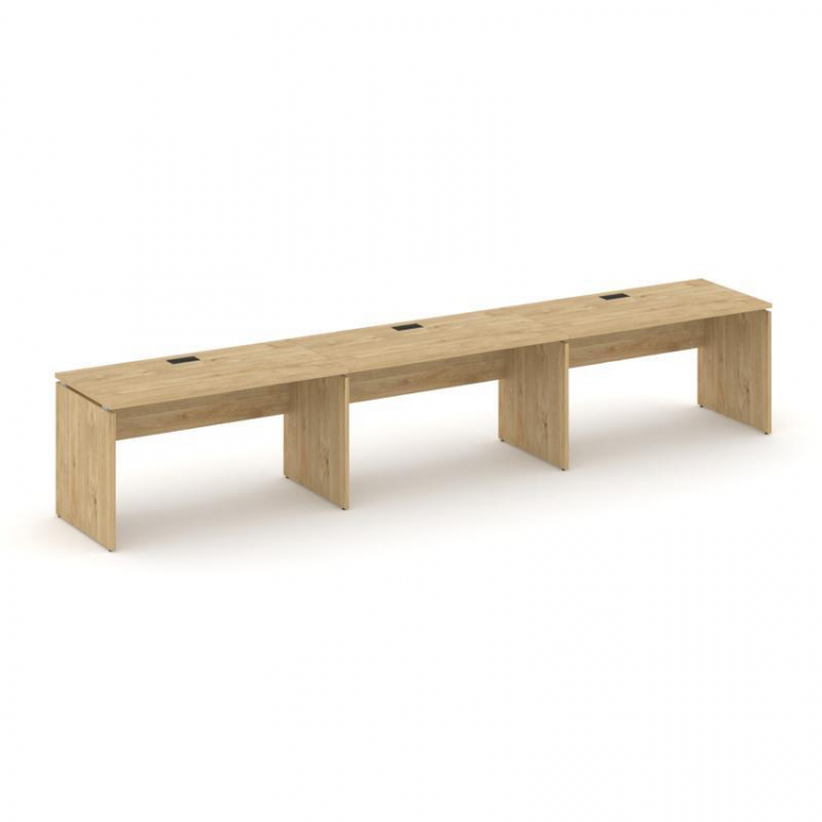 Style Project Рабочая станция 1 сторон. SN-D.ORS-044 Тиквуд Светлый/Черная Заглушка 4740*700*750