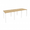 Onix Рабочая станция на П-образном м/к O.MP-RS-3.0.8 Тиквуд Светлый/Металл Белый 2340*800*750