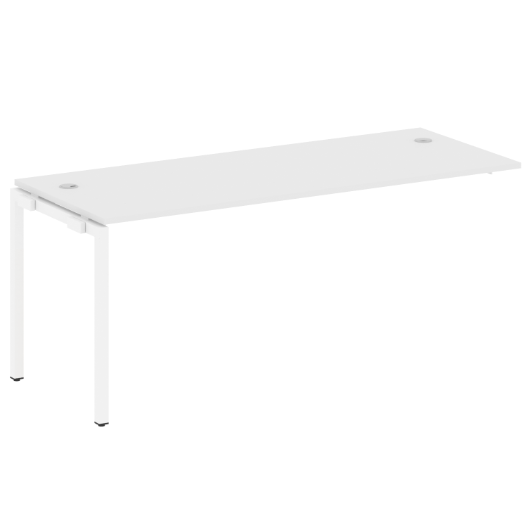 Metal System Quattro Проходной элемент рабочей станции на П-образном м/к 40БП.ПРС-СП-1.5 Белый/Метал