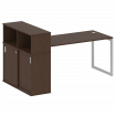 Metal System Quattro Стол письменный с шкафом-купе на О-образном м/к 40БО.РС-СШК-3.4 Т Венге Цаво/Ме