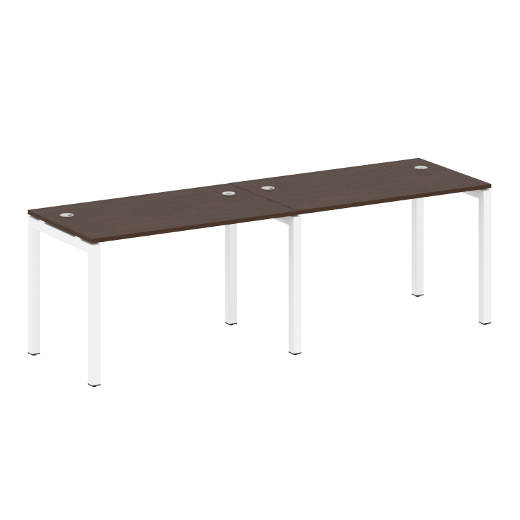 Metal System Quattro Рабочая станция на 2 места на П-образном м/к 50БП.СМ-2.2 Венге Цаво/Металл Белы