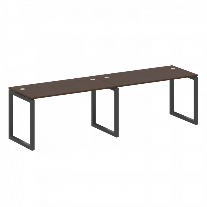 Metal System Quattro Рабочая станция на 2 места на О-образном м/к 50БО.СМ-2.3 Венге Цаво/Металл Антр