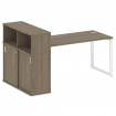 Metal System Стол письменный с шкафом-купе на О-образном м/к БО.РС-СШК-3.4 Т Вяз Благородный/Металл