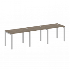 Metal System Quattro Рабочая станция на 3 места на П-образном м/к 50БП.СМ-3.1 Вяз Благородный/Металл