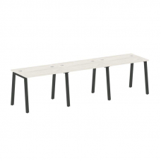 Metal System Рабочая станция на 3 места на А-образном м/к БА.СМ-3.1 Дуб Наварра/Металл Антрацит 3000