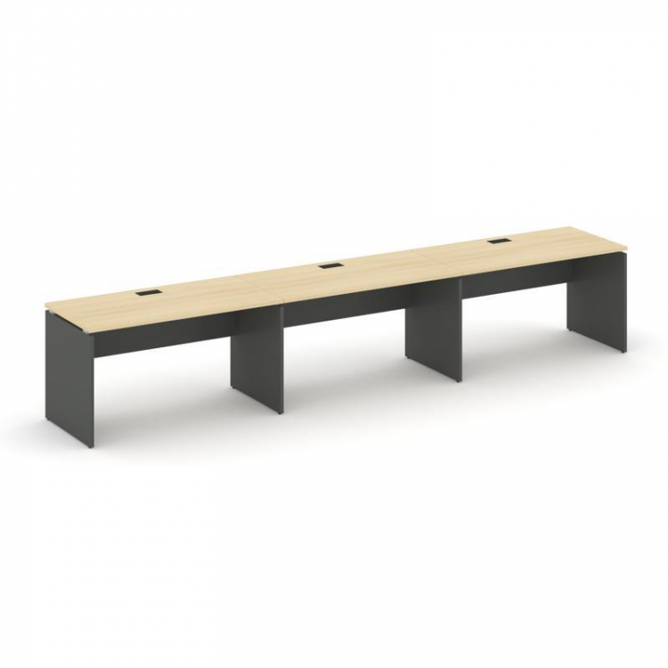 Style Project Рабочая станция 1 сторон. SN-D.ORS-051 Акация Лорка/Антрацит/Черная Заглушка 2940*800*