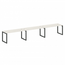 Metal System Quattro Рабочая станция на 3 места на О-образном м/к 50БО.СМ-3.4 Дуб Наварра/Металл Ант