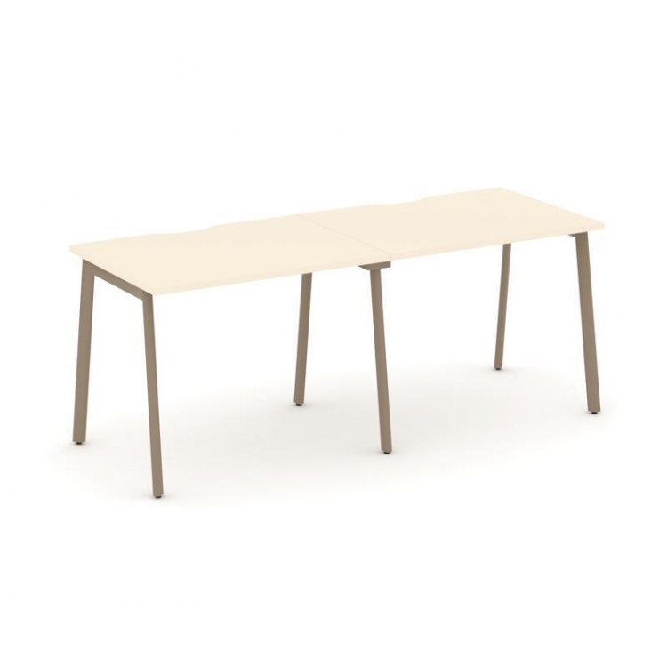 Estetica Рабочая станция 2 места ES.RS-2.1-VP Сатин/Металл Латте 1960*730*750