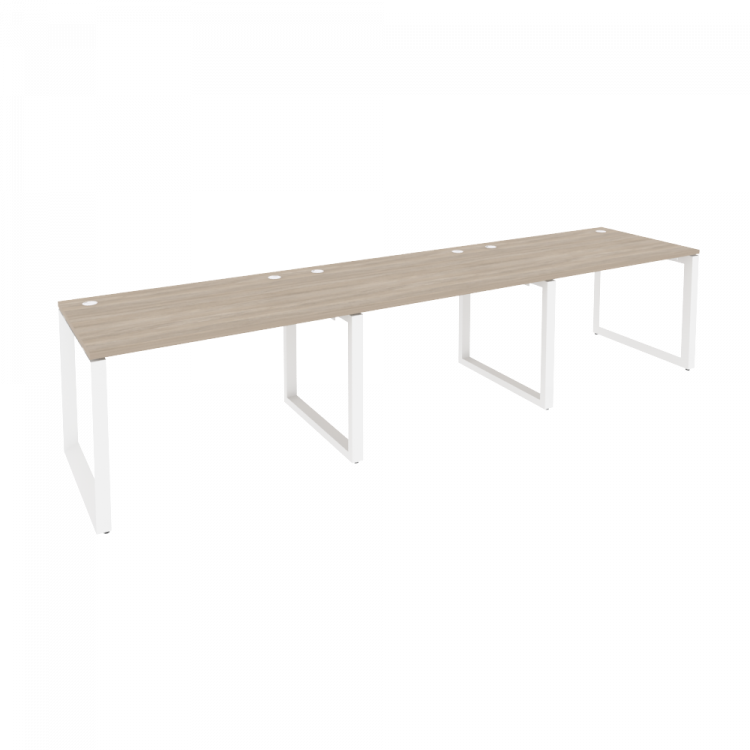 Onix Рабочая станция на О-образном м/к O.MO-RS-3.2.8 Дуб Аттик/Металл Белый 3540*800*750