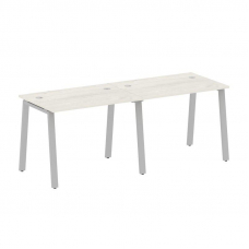 Metal System Рабочая станция на 2 места на А-образном м/к БА.СМ-2.1 Дуб Наварра/Металл Серый 2000*72