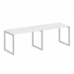Metal System Quattro Рабочая станция на 2 места на О-образном м/к 40БО.СМ-2.2 Белый/Металл Серый 240