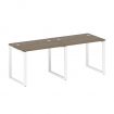 Metal System Рабочая станция на 2 места на О-образном м/к БО.СМ-2.1 Вяз Благородный/Металл Белый 200