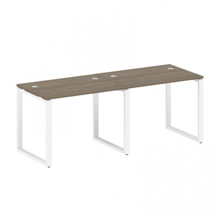 Metal System Рабочая станция на 2 места на О-образном м/к БО.СМ-2.1 Вяз Благородный/Металл Белый 200