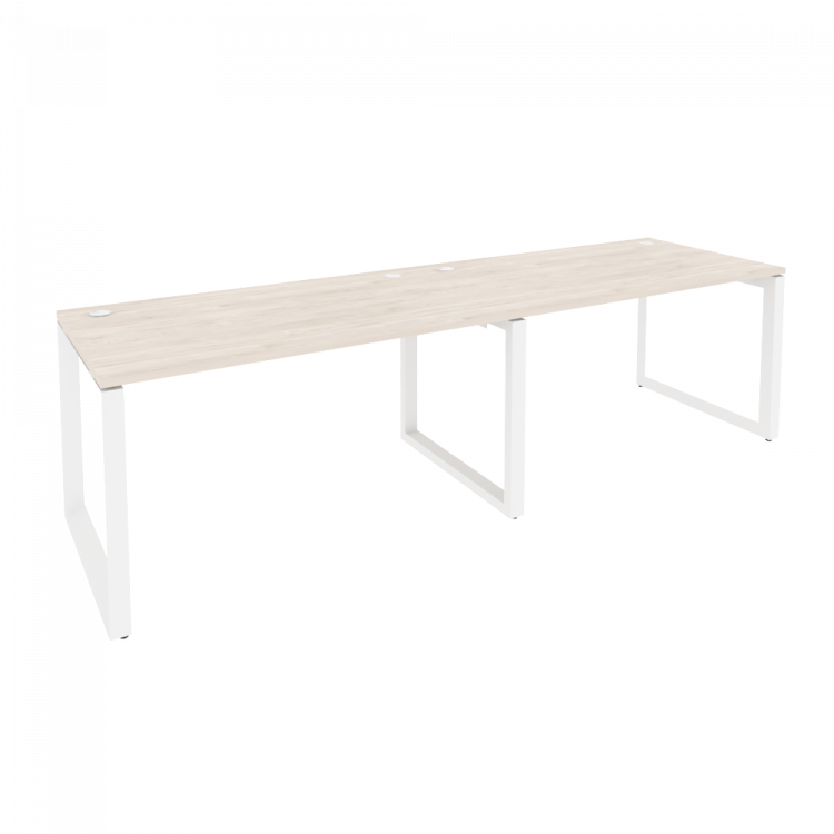 Onix Рабочая станция на О-образном м/к O.MO-RS-2.3.8 Денвер Светлый/Металл Белый 2760*800*750
