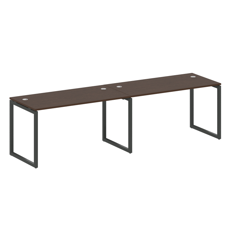 Metal System Quattro Рабочая станция на 2 места на О-образном м/к 40БО.СМ-2.3 Венге Цаво/Металл Антр