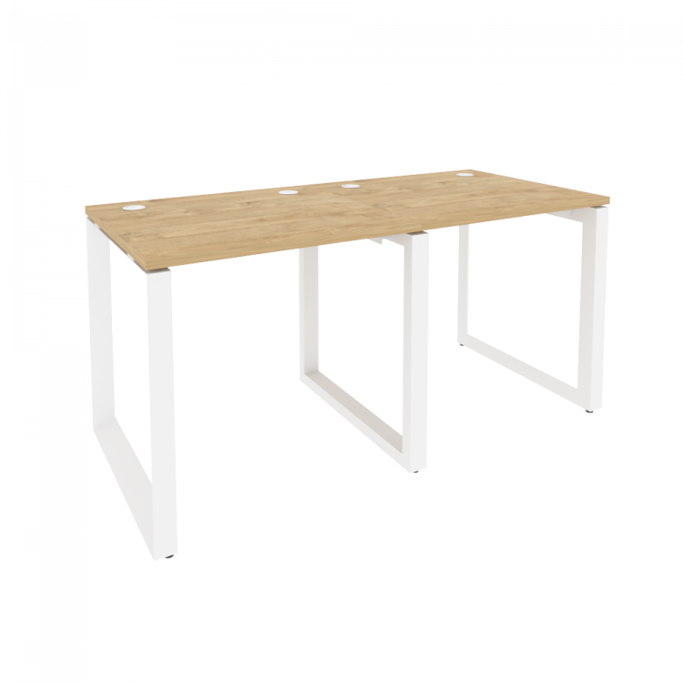 Onix Рабочая станция на О-образном м/к O.MO-RS-2.0.7 Тиквуд Светлый/Металл Белый 1560*720*750
