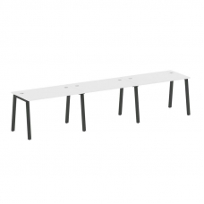 Metal System Рабочая станция на 3 места на А-образном м/к БА.СМ-3.2 Белый/Металл Антрацит 3600*720*7