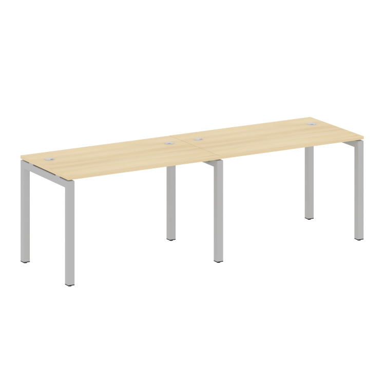 Metal System Quattro Рабочая станция на 2 места на П-образном м/к 50БП.СМ-2.2 Акация Лорка/Металл Се