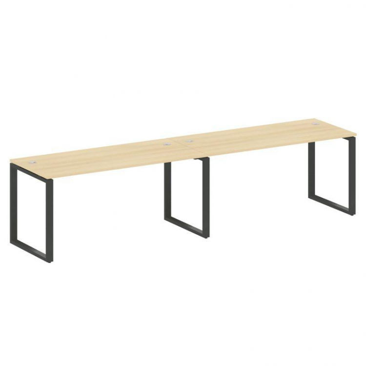 Metal System Рабочая станция на 2 места на О-образном м/к БО.СМ-2.4 Акация Лорка/Металл Антрацит 320